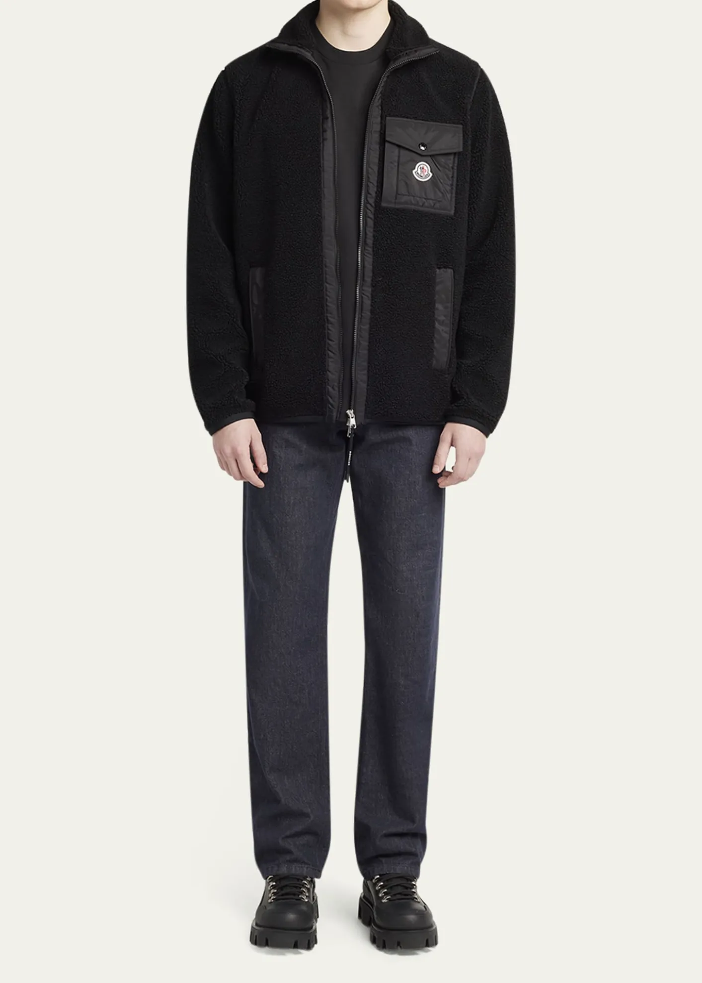 MonclerMen's Check Logo Graphic T-Shirt