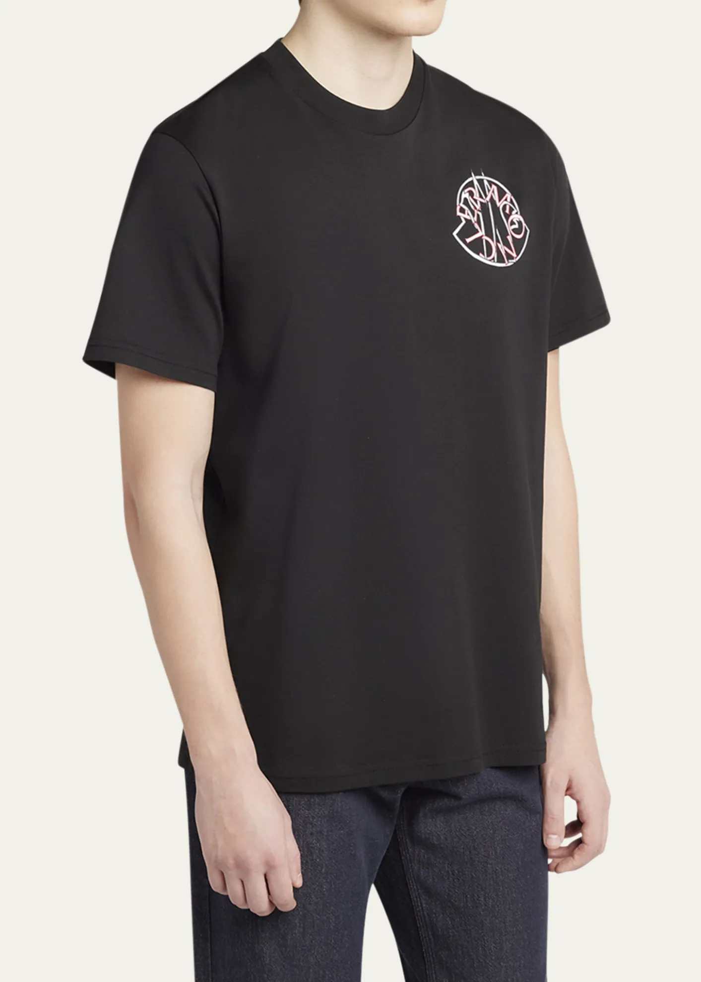 MonclerMen's Check Logo Graphic T-Shirt