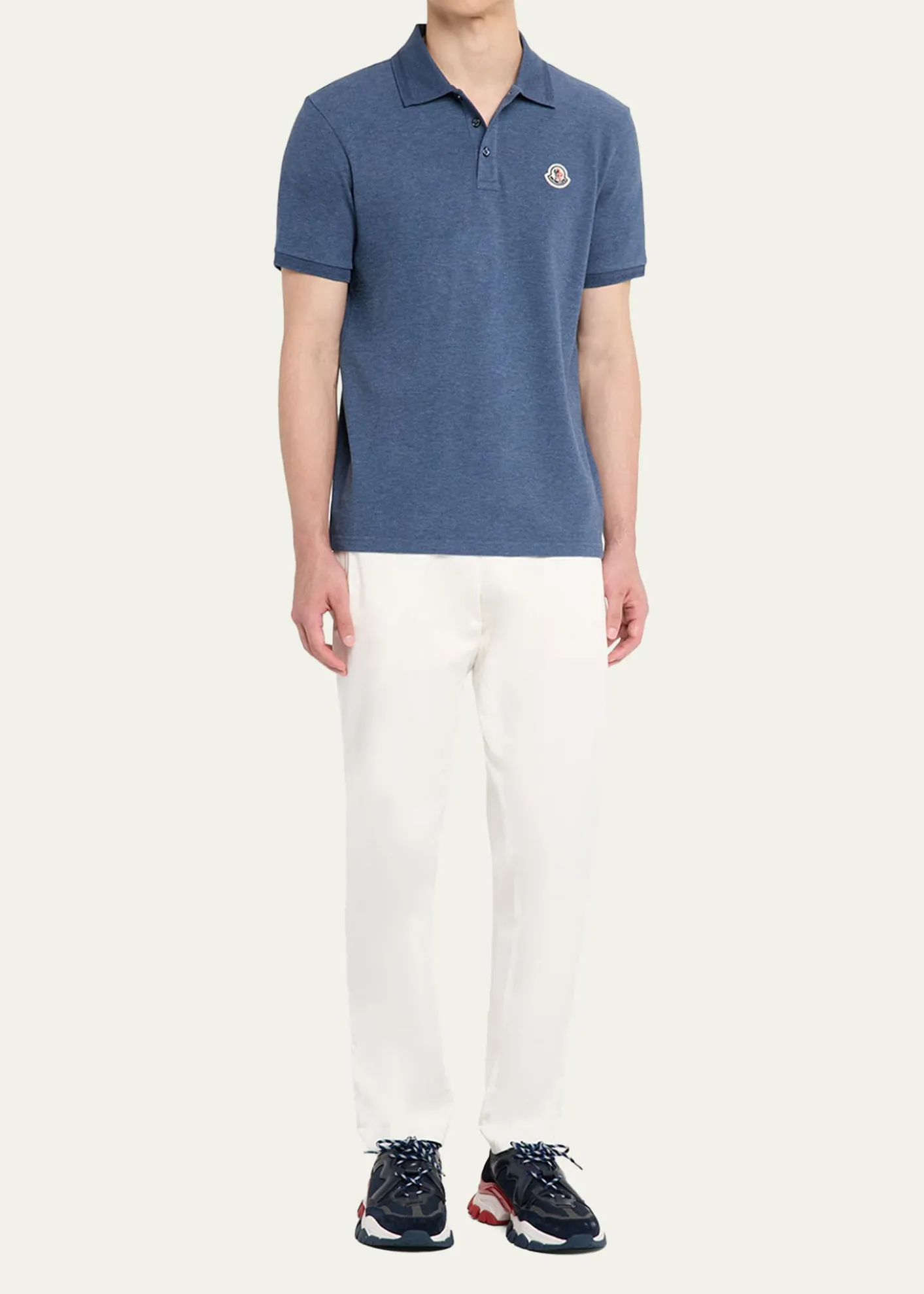 MonclerMen's Chest-Logo Pique Polo Shirt