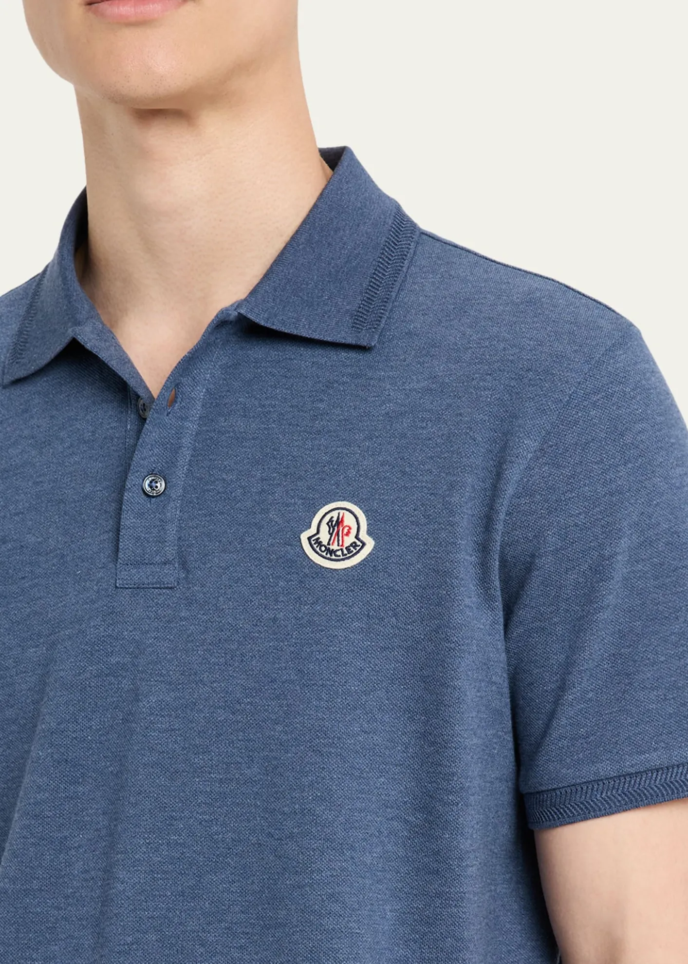 MonclerMen's Chest-Logo Pique Polo Shirt