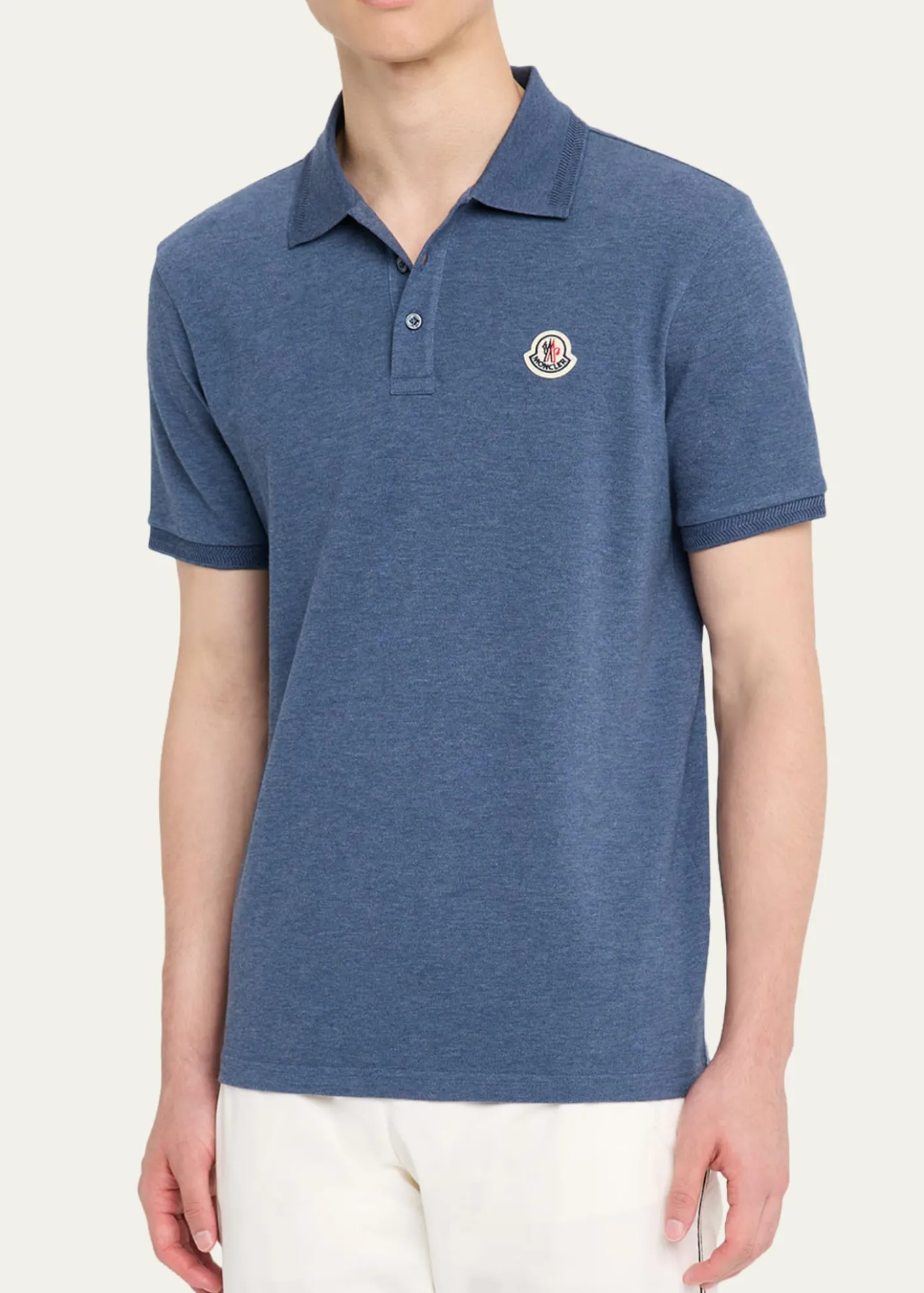 MonclerMen's Chest-Logo Pique Polo Shirt