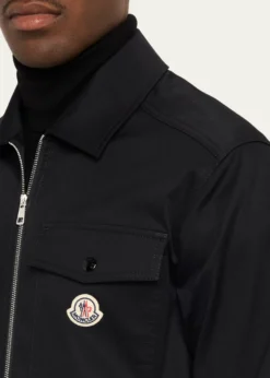 MonclerMen's Cotton-Blend Gabardine Shirt Jacket