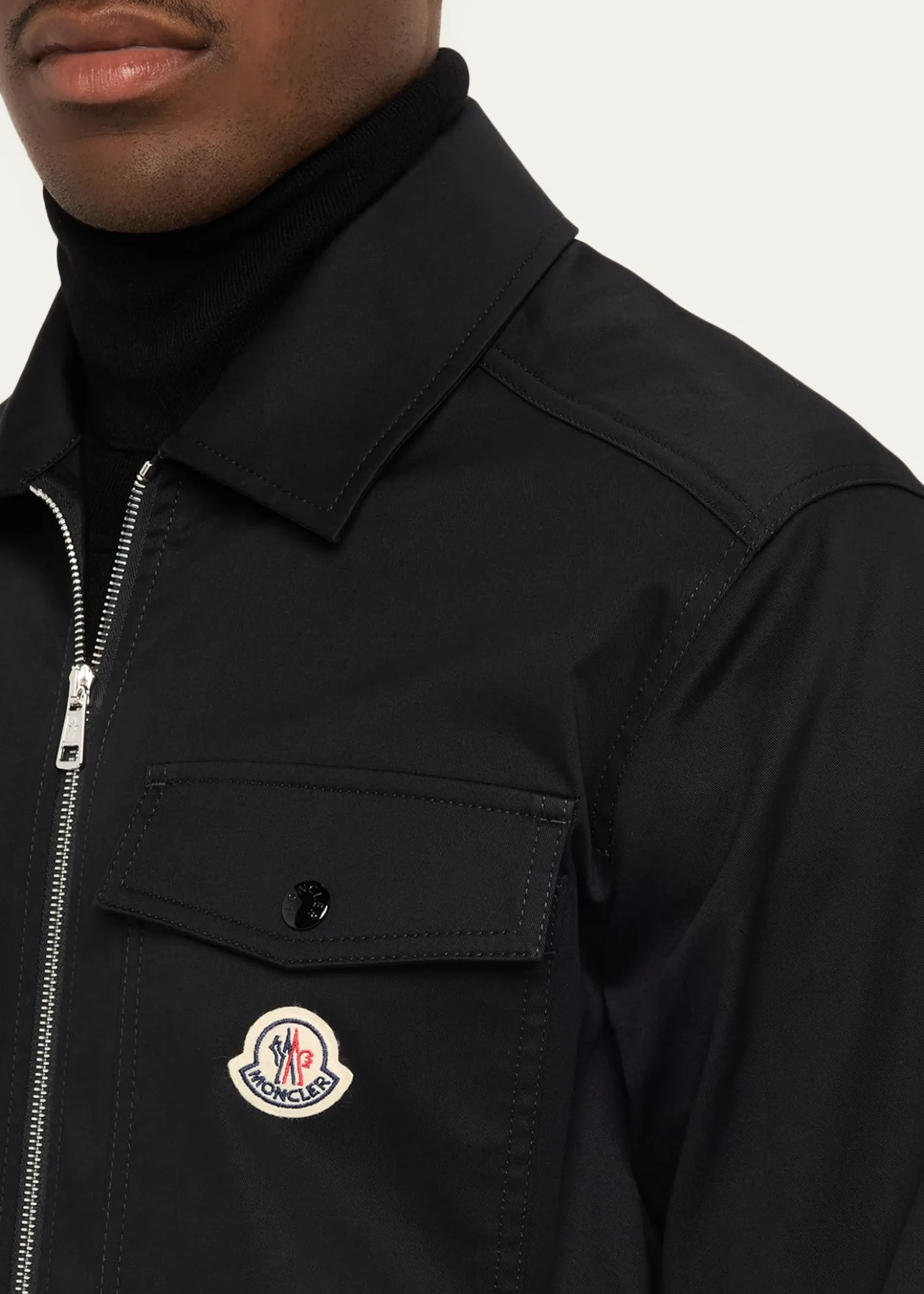 MonclerMen's Cotton-Blend Gabardine Shirt Jacket