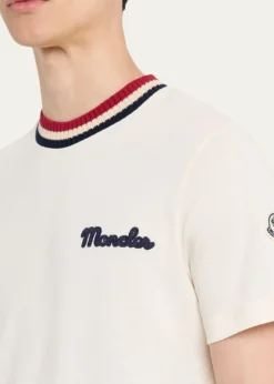 MonclerMen's Jersey Stripe-Ribbed Crewneck T-Shirt