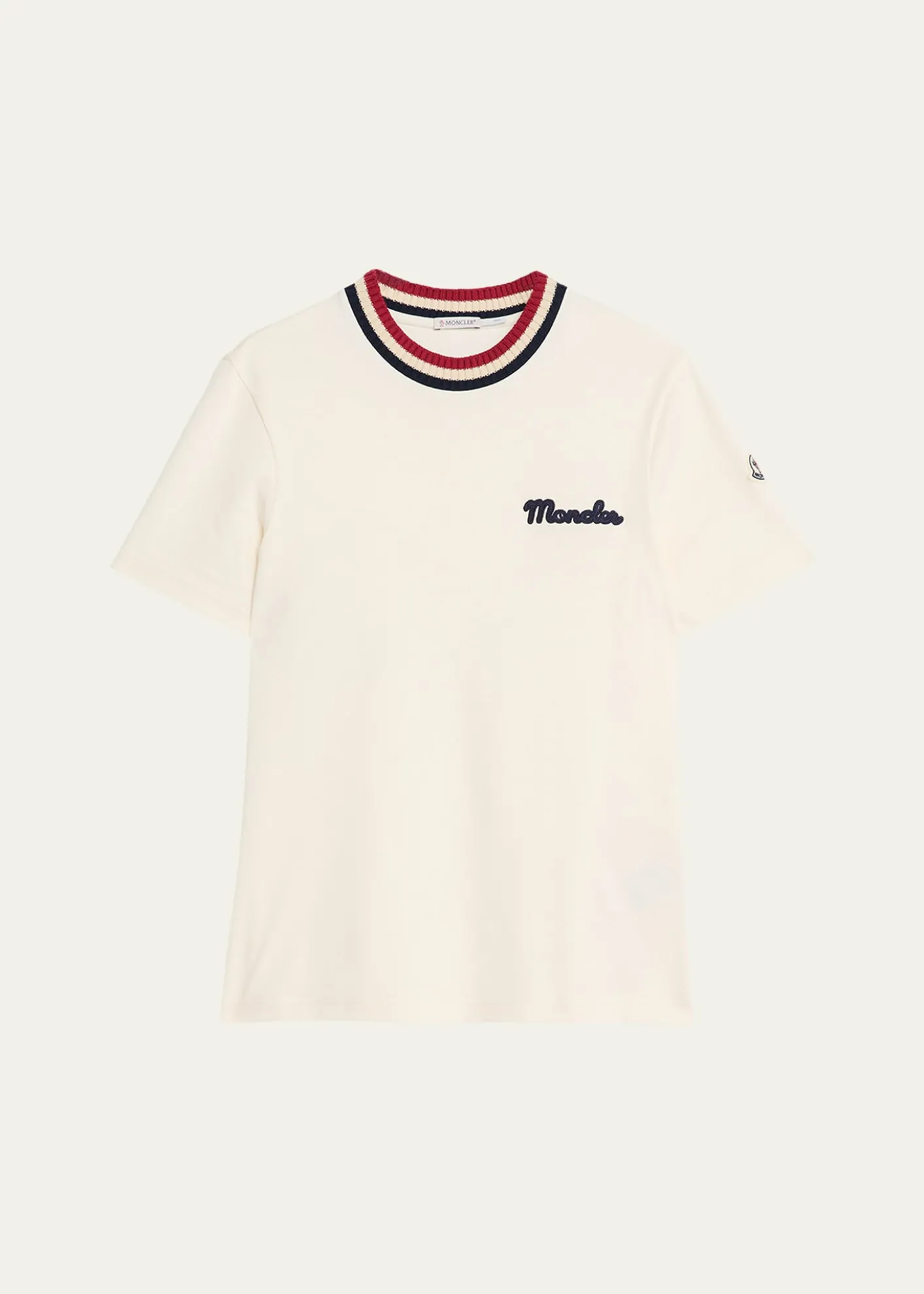 MonclerMen's Jersey Stripe-Ribbed Crewneck T-Shirt