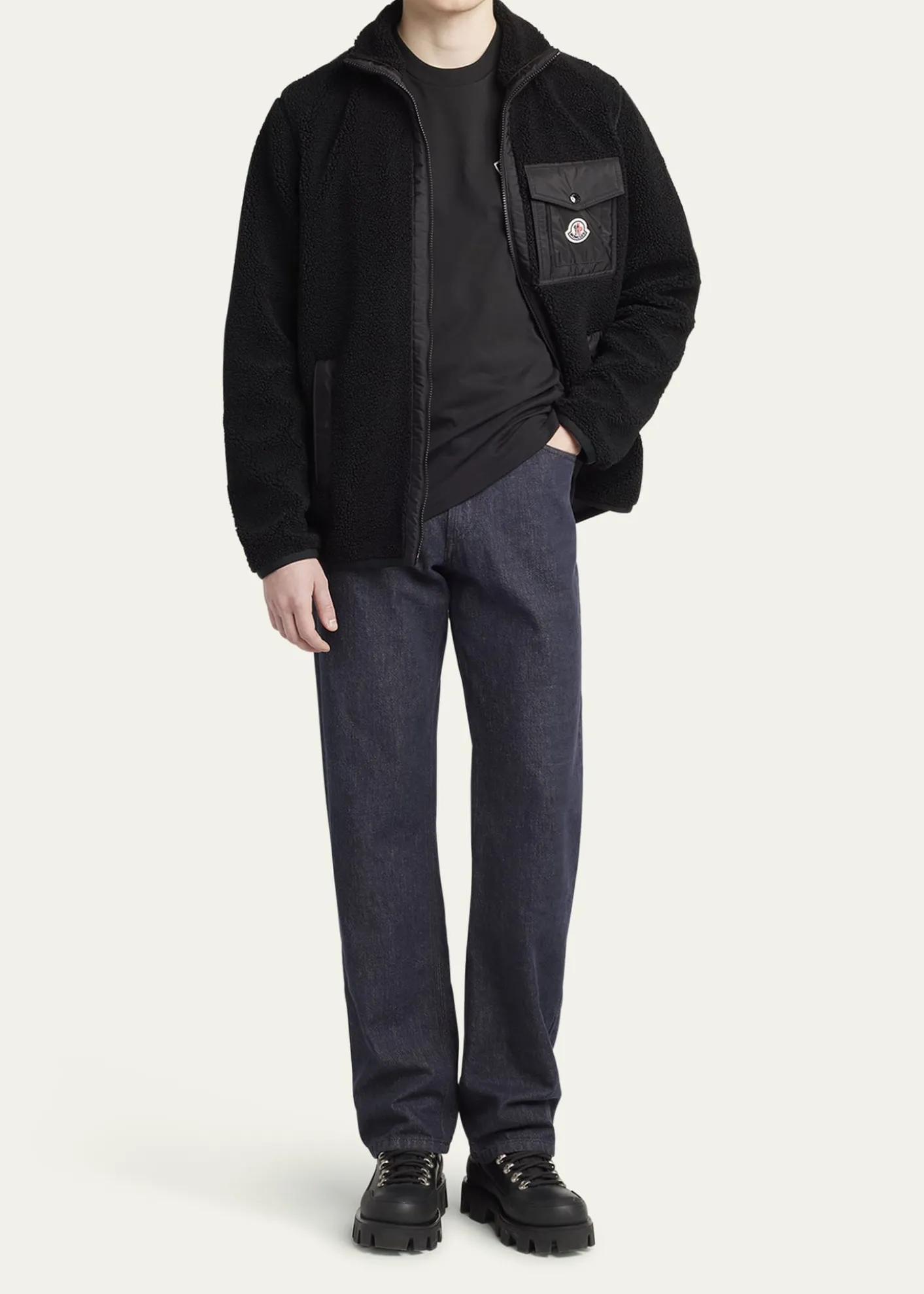 MonclerMen's Teddy Boucle Full-Zip Jacket