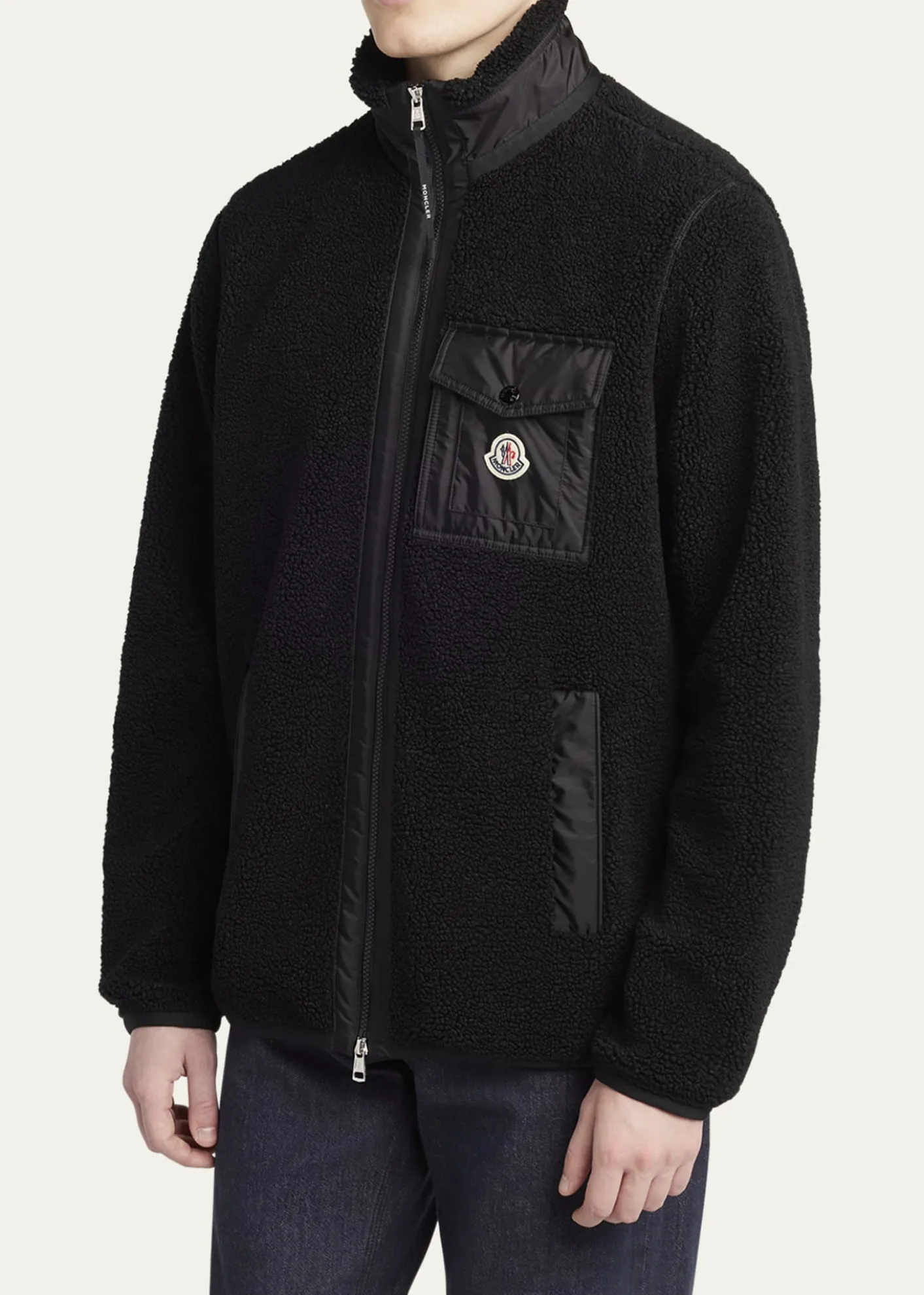 MonclerMen's Teddy Boucle Full-Zip Jacket