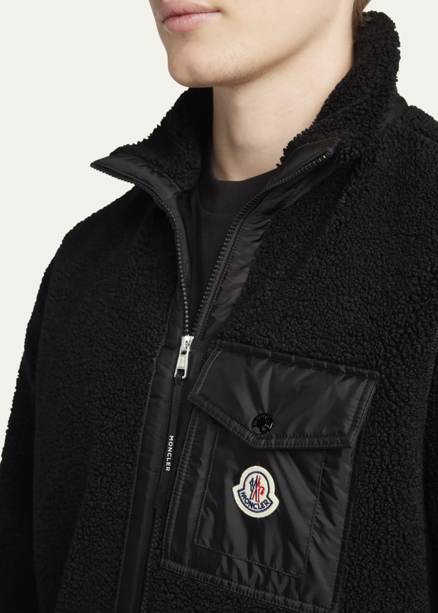 MonclerMen's Teddy Boucle Full-Zip Jacket