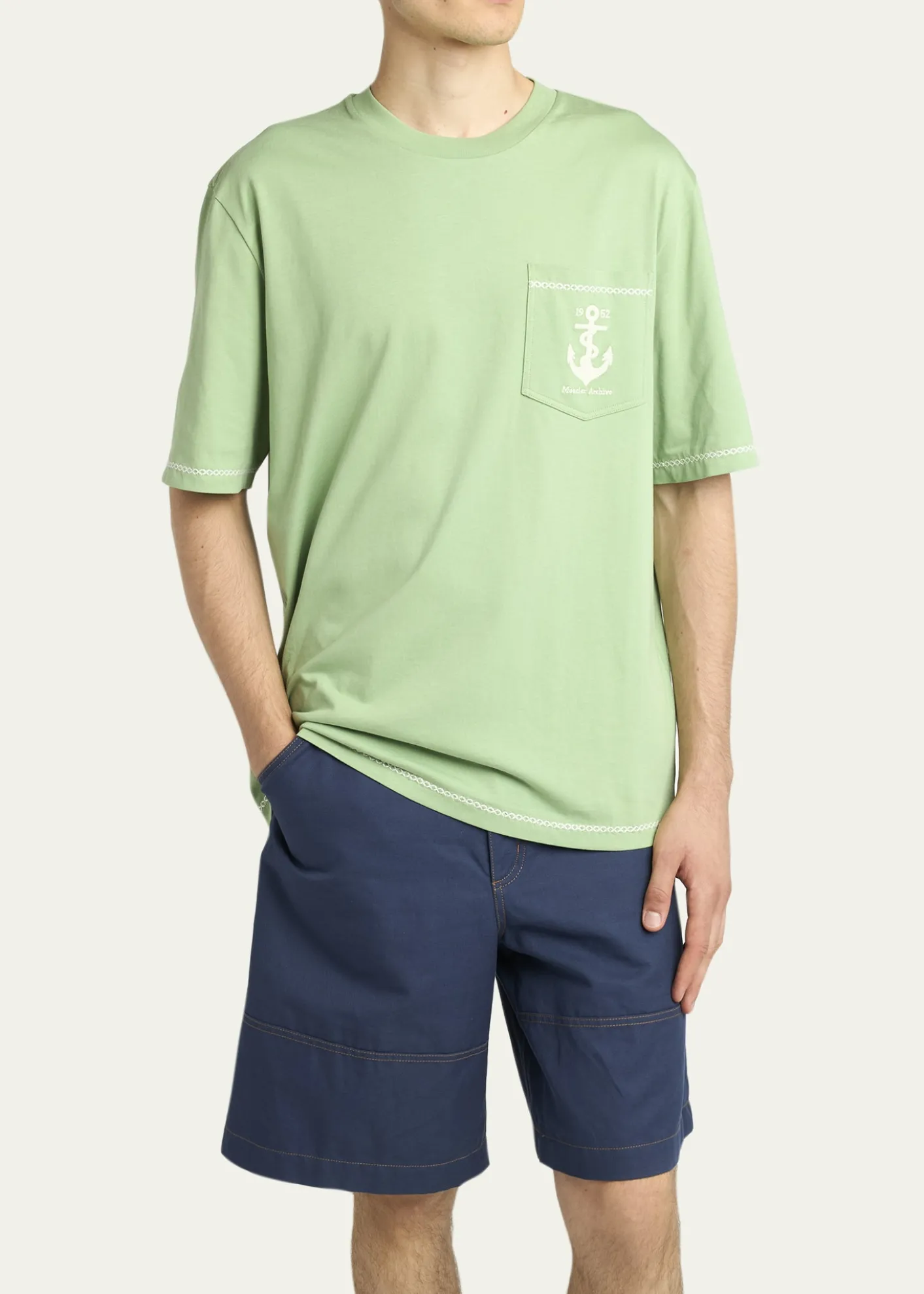 MonclerMen's Anchor Cotton Pocket T-Shirt