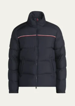 MonclerMen's Bouvaque Tricolor-Trim Down Jacket