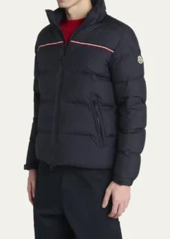 MonclerMen's Bouvaque Tricolor-Trim Down Jacket