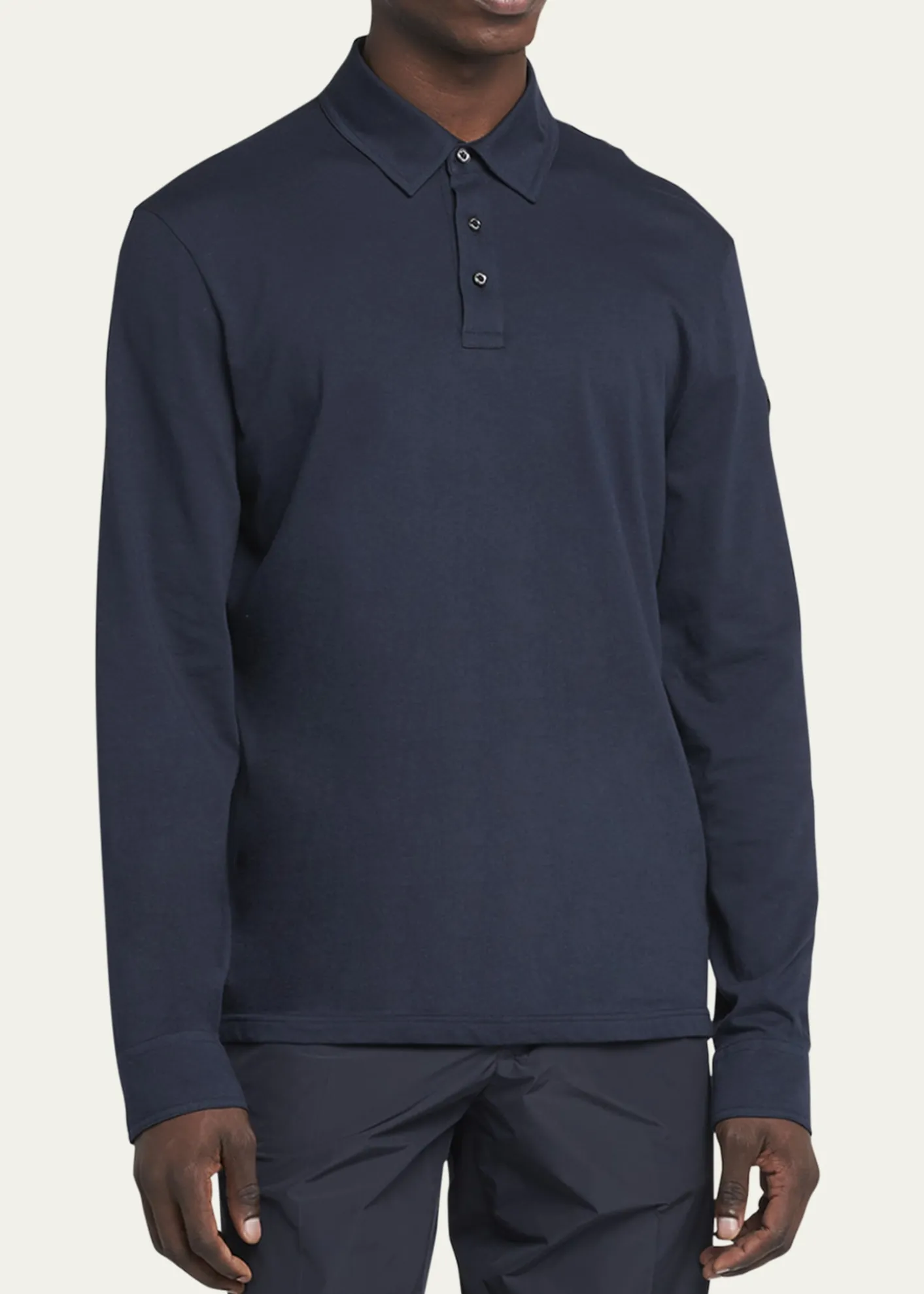 MonclerMen's Cashmere Long-Sleeve Polo Shirt
