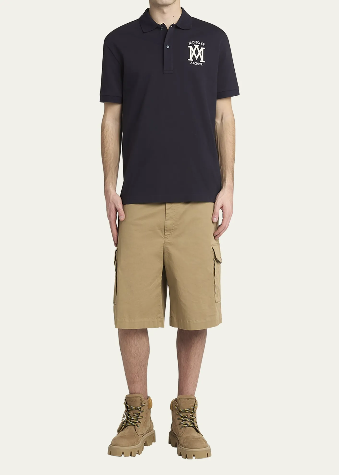 MonclerMen's Cotton Archive Logo Polo Shirt