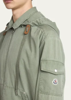 MonclerMen's Cotton Full-Zip Hooded Jacket