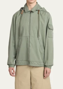 MonclerMen's Cotton Full-Zip Hooded Jacket