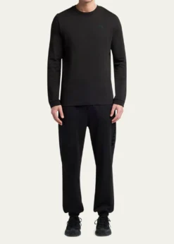 MonclerMen's Cotton Graffiti Logo Long-Sleeve T-Shirt