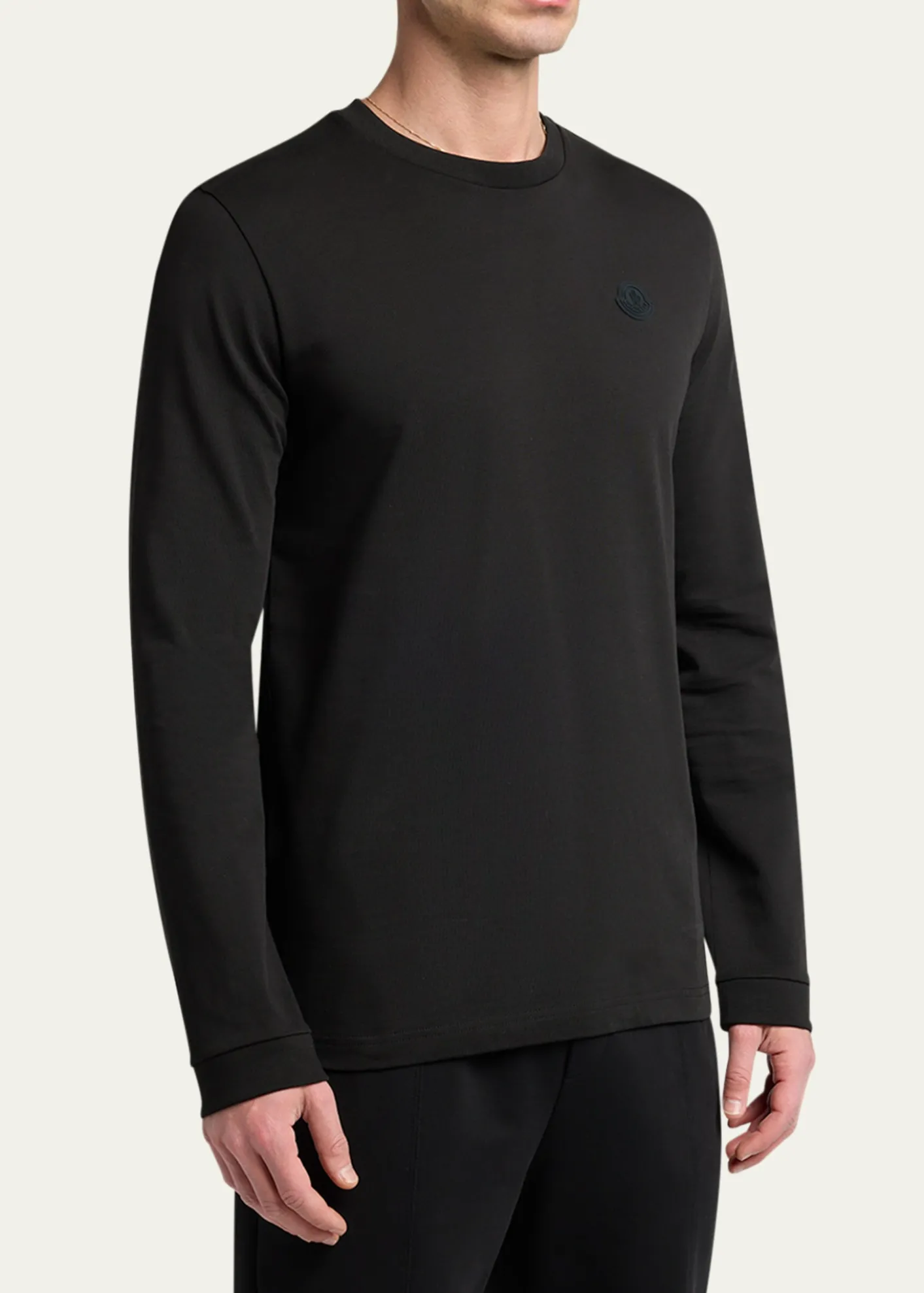 MonclerMen's Cotton Graffiti Logo Long-Sleeve T-Shirt