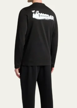 MonclerMen's Cotton Graffiti Logo Long-Sleeve T-Shirt