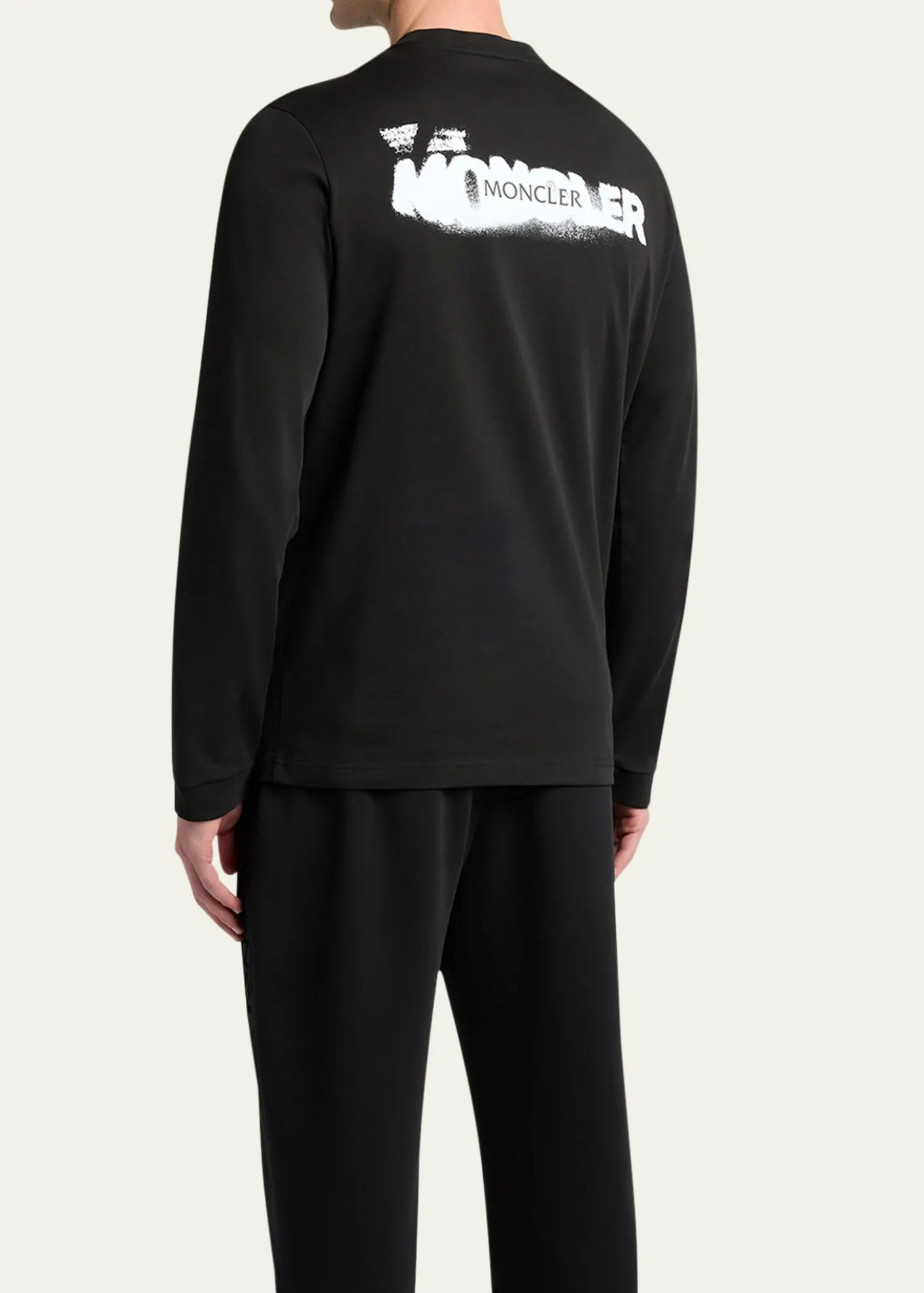 MonclerMen's Cotton Graffiti Logo Long-Sleeve T-Shirt