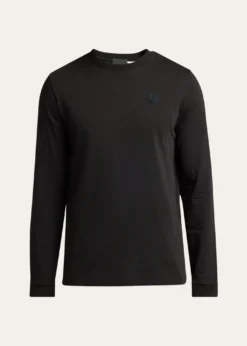 MonclerMen's Cotton Graffiti Logo Long-Sleeve T-Shirt