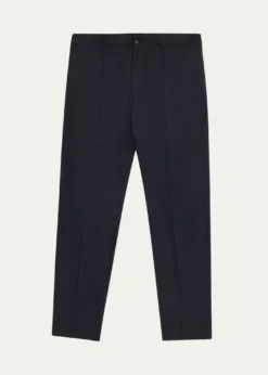 MonclerMen's Cotton Leather-Trim Straight Leg Trousers