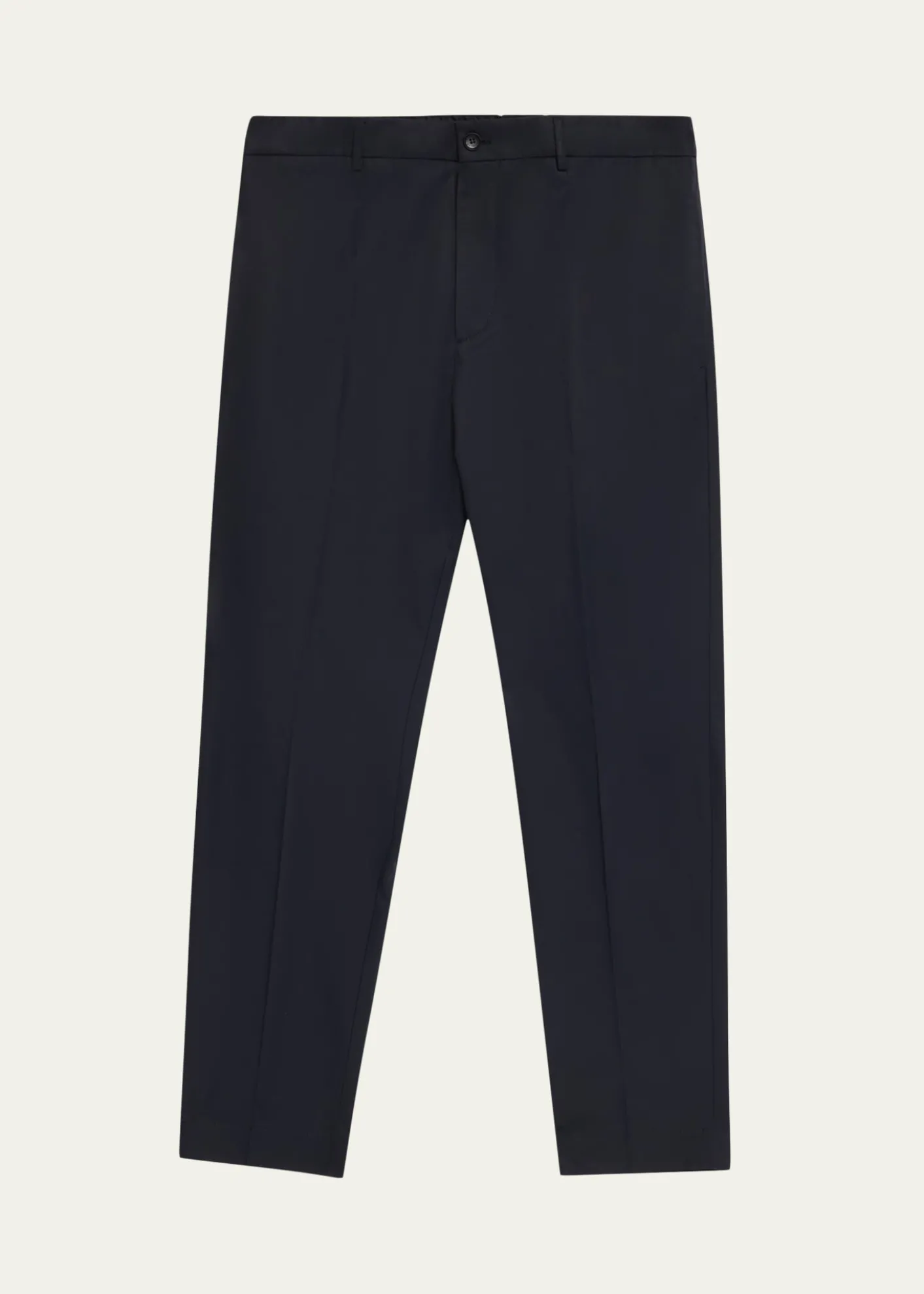 MonclerMen's Cotton Leather-Trim Straight Leg Trousers