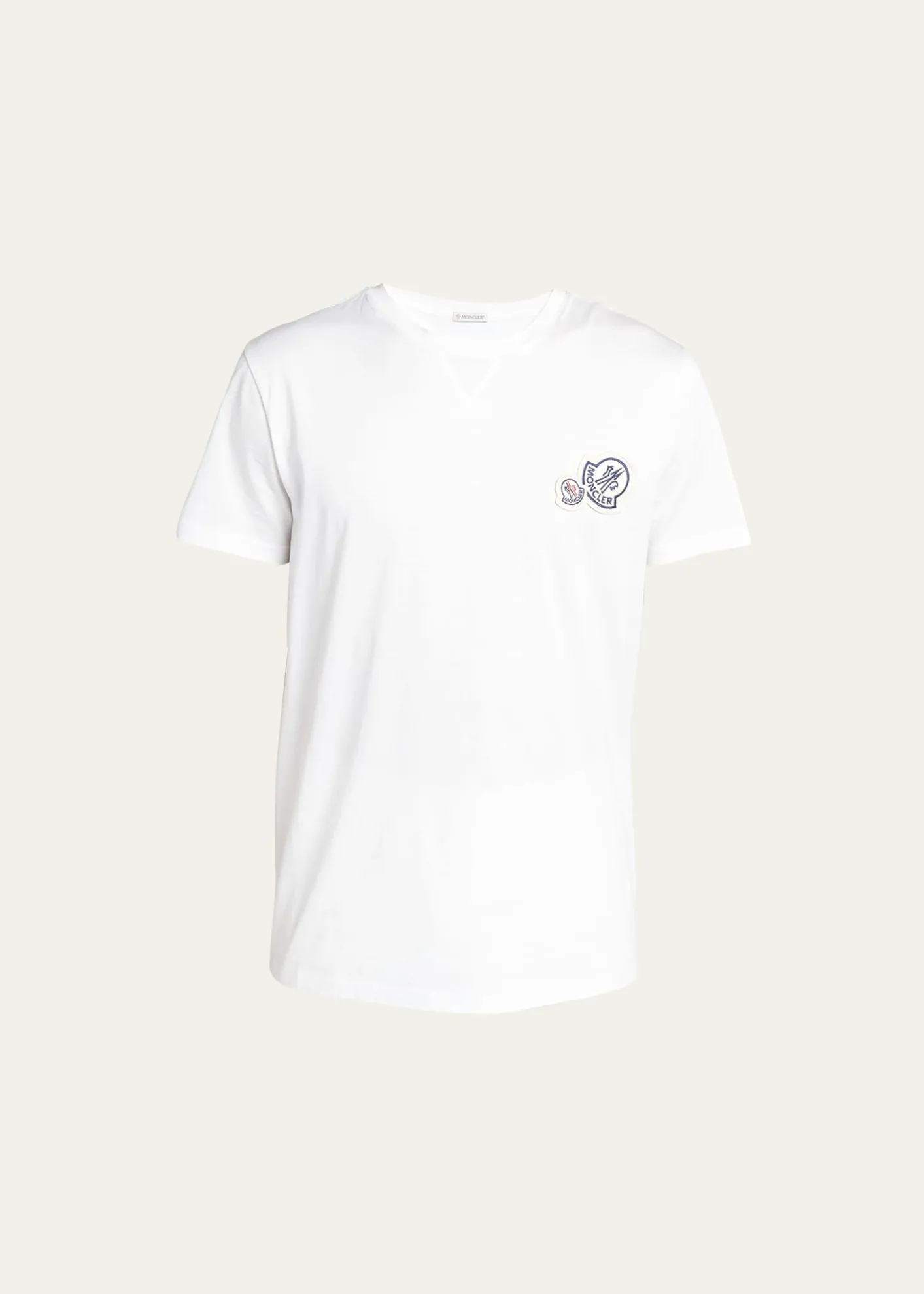 MonclerMen's Double Logo Cotton Jersey T-Shirt