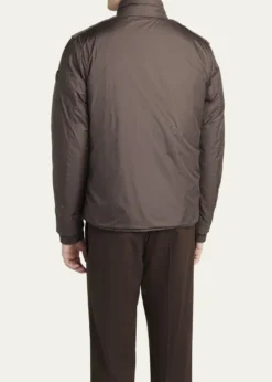 MonclerMen's Edit Dark Brown Teddy Fleece and Padded Reversible Livra Jacket