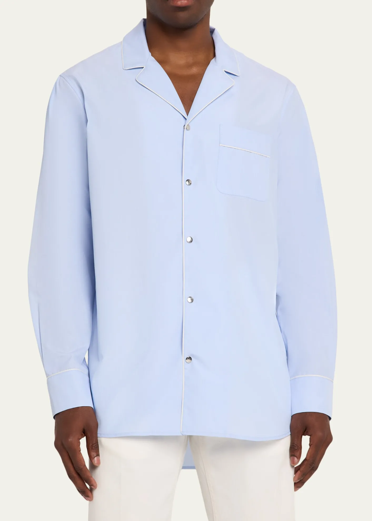 MonclerMen's Fil-a-Fil Cotton Long-Sleeve Shirt