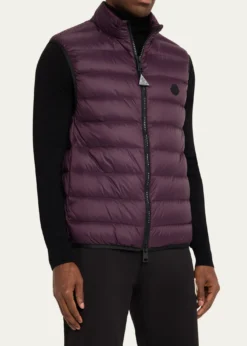 MonclerMen's Full-Zip Nylon Quilted Vest