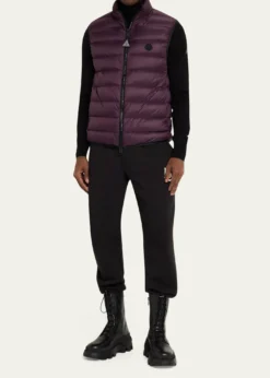 MonclerMen's Full-Zip Nylon Quilted Vest