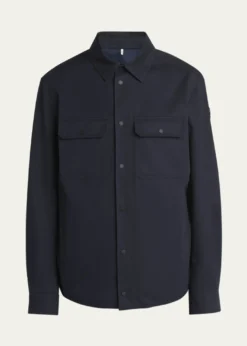 MonclerMen's Gabardine Snap-Front Overshirt