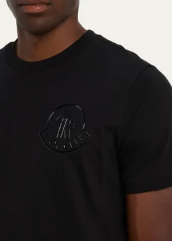 MonclerMen's Glossy Logo Crewneck T-Shirt