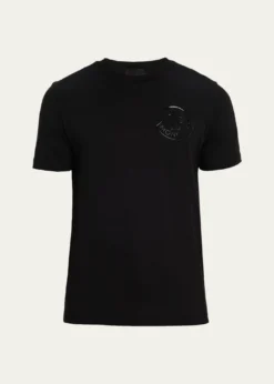 MonclerMen's Glossy Logo Crewneck T-Shirt