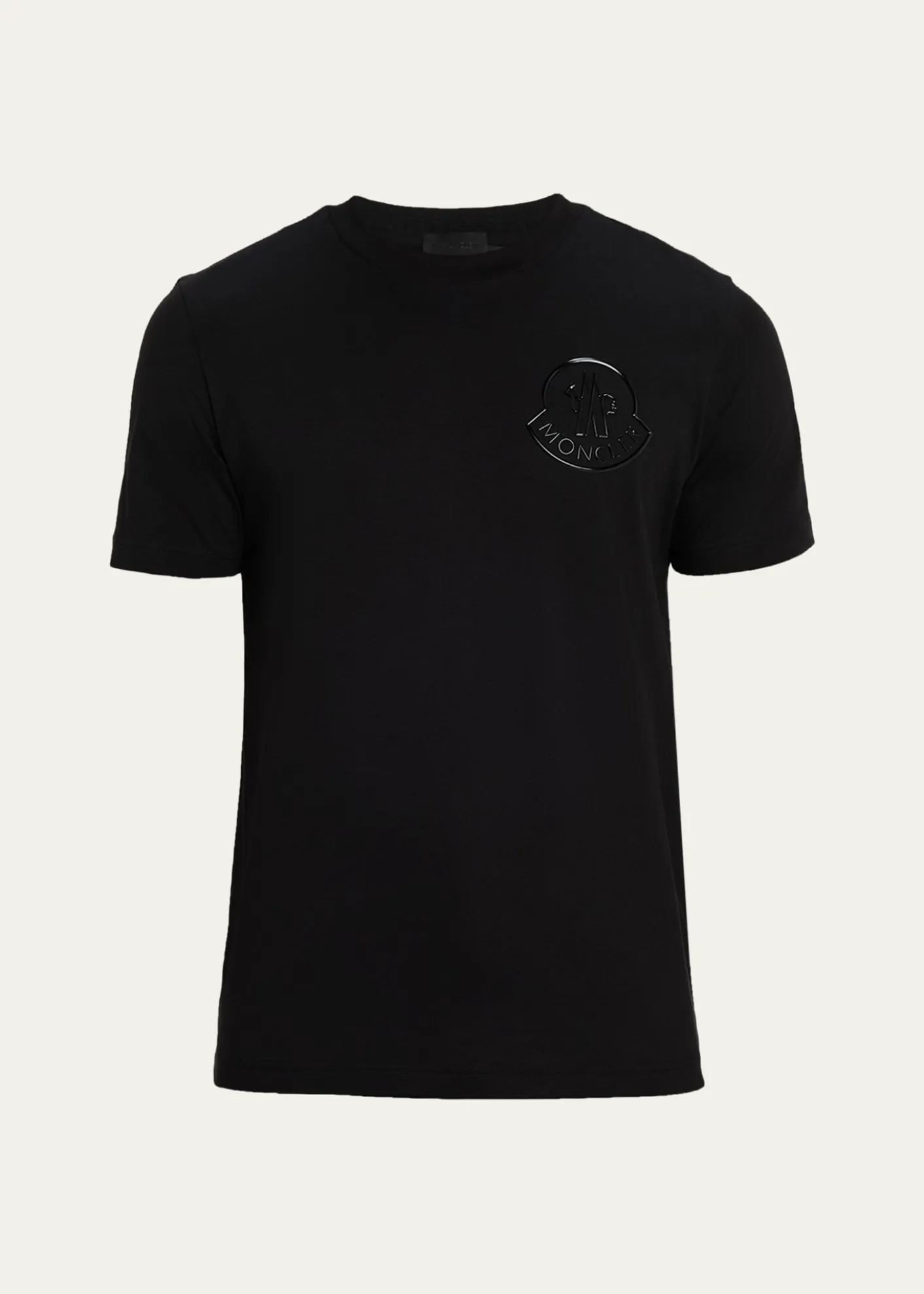 MonclerMen's Glossy Logo Crewneck T-Shirt