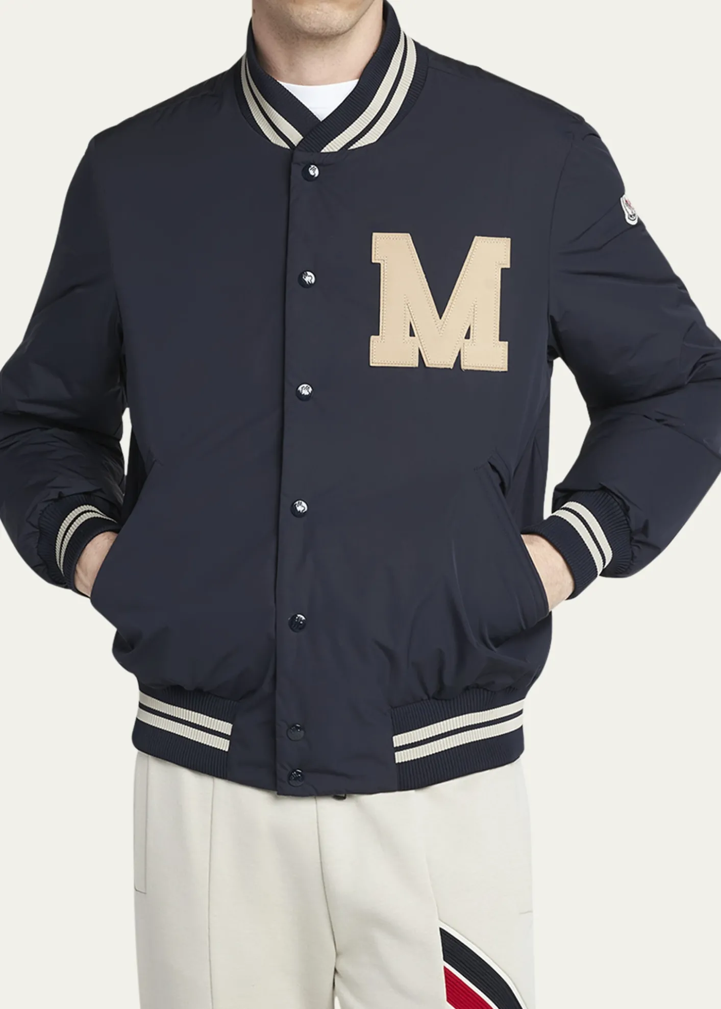 MonclerMen's Lateltin Padded Varsity Bomber Jacket
