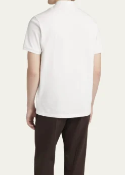 MonclerMen's Leather-Emblem Polo Shirt
