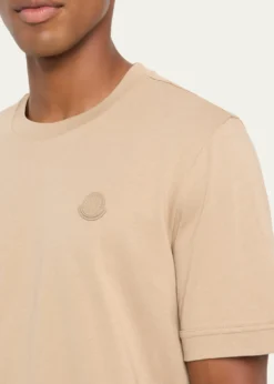 MonclerMen's Leather Logo Crewneck T-Shirt