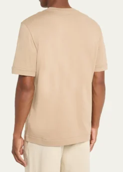 MonclerMen's Leather Logo Crewneck T-Shirt