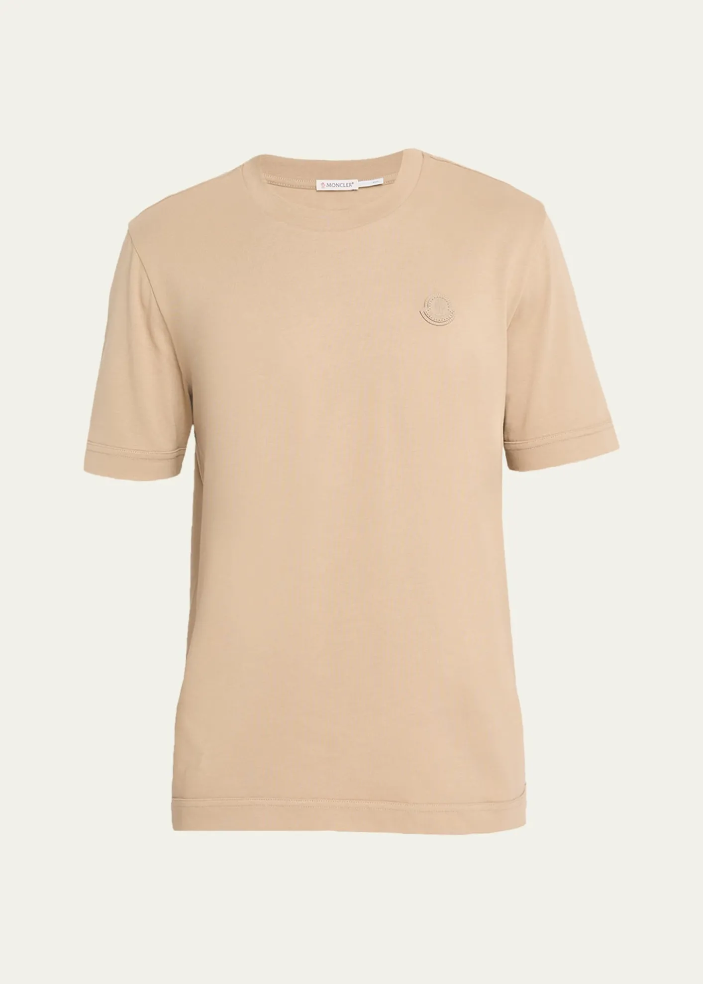 MonclerMen's Leather Logo Crewneck T-Shirt