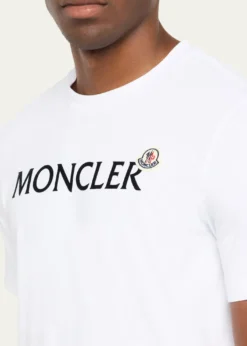 MonclerMen's Logo Script Crewneck T-Shirt
