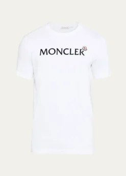 MonclerMen's Logo Script Crewneck T-Shirt