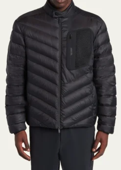 MonclerMen's Mackinac Diagonal-Quilted Down Biker Jacket