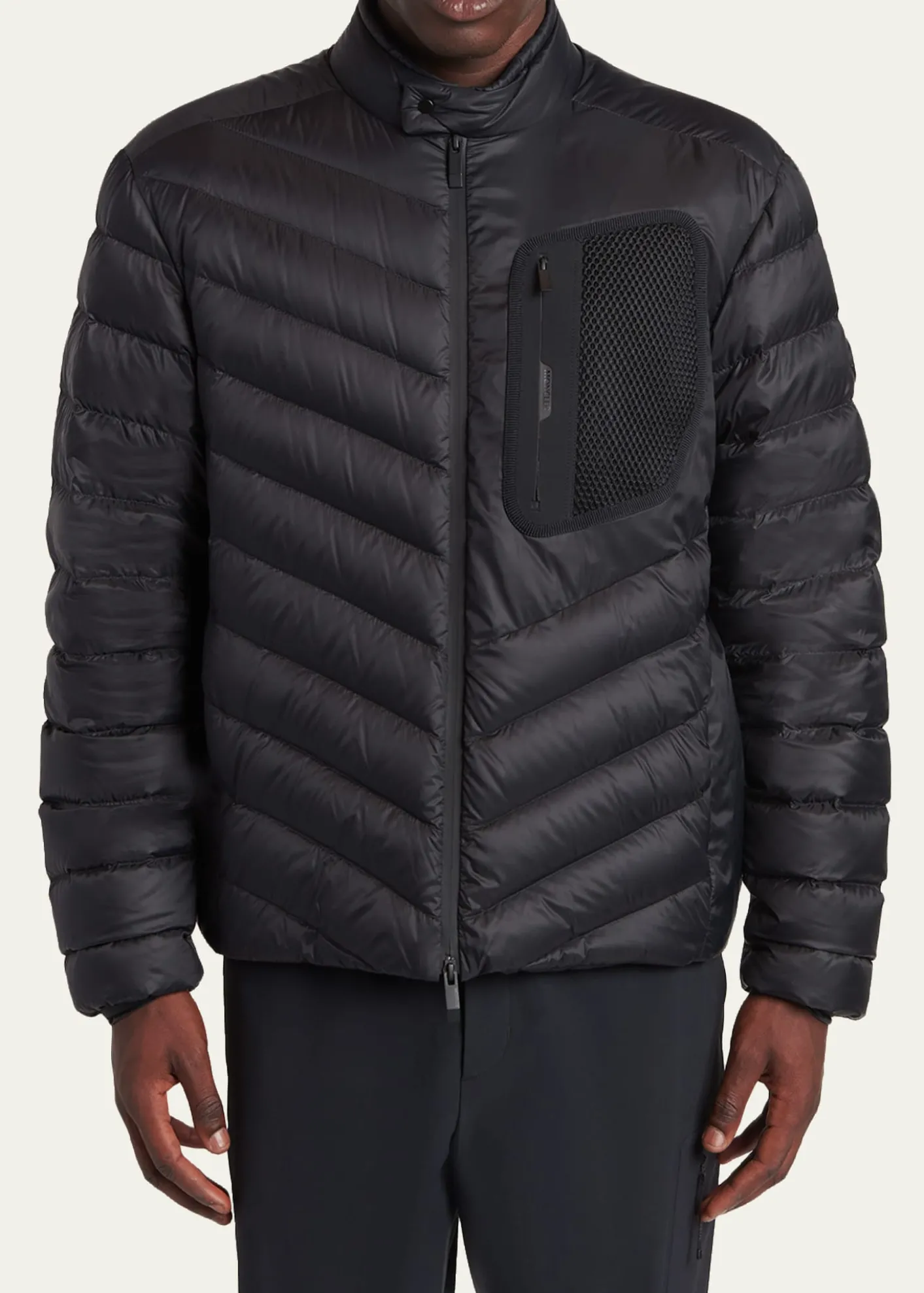 MonclerMen's Mackinac Diagonal-Quilted Down Biker Jacket