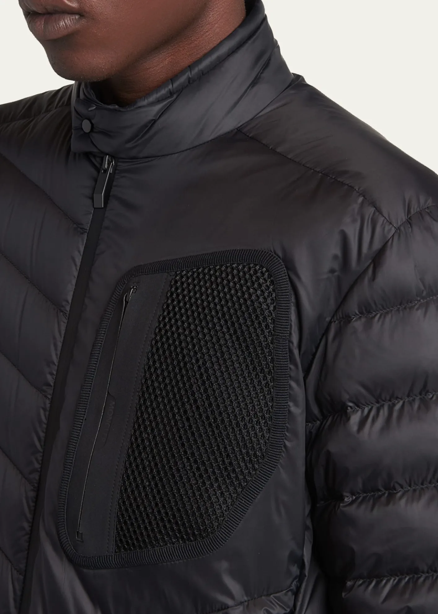 MonclerMen's Mackinac Diagonal-Quilted Down Biker Jacket