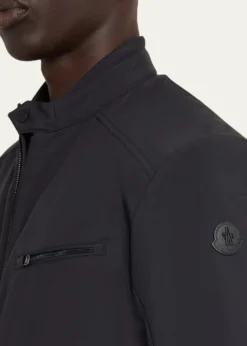 MonclerMen's Matte Band Collar Full-Zip Jacket