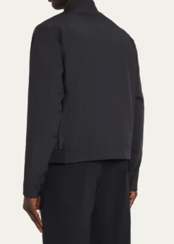 MonclerMen's Matte Band Collar Full-Zip Jacket