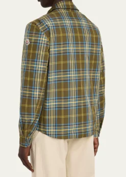 MonclerMen's Monogram Checked Nylon Shirt Jacket