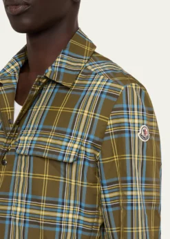 MonclerMen's Monogram Checked Nylon Shirt Jacket