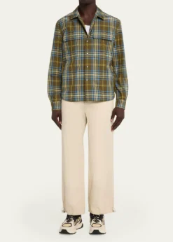 MonclerMen's Monogram Checked Nylon Shirt Jacket